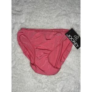 NWT Jockey Seamfree Bikini Panty Pink Silky Stretch Nylon Size S